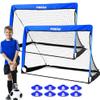 Soccer Goal Net for Kids & Adults,Pop Up 4FT Soccer Goal with 210D Oxford & 8 Field Marker Cones &Extra Stakes,Birthday Gift & Fun for Backyard and Soccer Training view 1