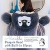 Penguin Wearable Hooded Blanket - Warm & Cozy Oversized Blanket Hoodie with Hand Gloves- Soft Plush Premium Sherpa and Flannel Fleece Hoodie Blanket - Penguin Gifts for Women Adults and Kids view 3