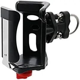 Dongng Bike Water Bottle Holder Portable Aluminum Alloy Bicycle Kettle Mount Bike Water Bottle Holder 360 Degree Rotation Outdoor Cycling Equipment Accessories (Black)