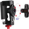 Dongng Bike Water Bottle Holder Portable Aluminum Alloy Bicycle Kettle Mount Bike Water Bottle Holder 360 Degree Rotation Outdoor Cycling Equipment Accessories (Black) view 3