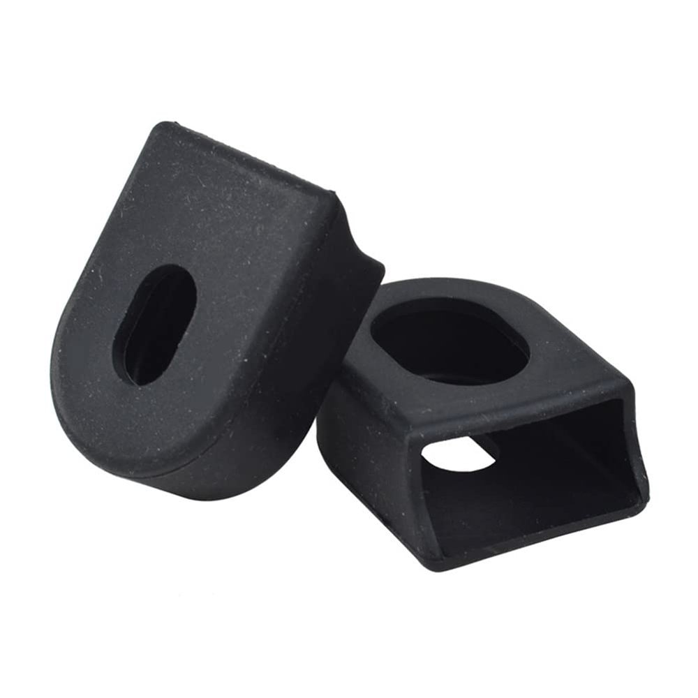 AKOAK 1 Pair Crank Protector, Silicone Mountain Bike Universal Crank Arm Protector, Bike Accessories (Black)