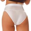 Lejafay Women's High-Waist Short Stretchy Nylon Rave Booty Dance Shorts Costume Party Hot Pants White X-Large view 4