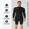 Seaskin Long Sleeve Shorty Wetsuit Mens 3mm Neoprene Diving Suits Front Zip view 2