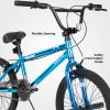 JOYSTAR Gemsbok 20" Kids BMX Bike for Boys Girls Ages 7-12, Freestyle Children's Bicycle with Dual Hand Brakes and 20 Inch Wheels Blue view 3