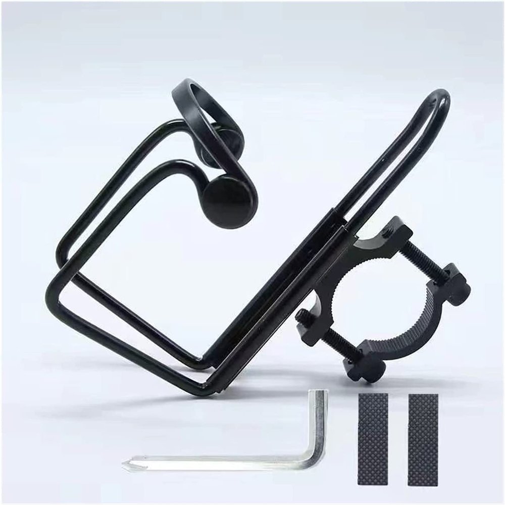 Dongng Bike Water Bottle Holder Universal Purpose Stainless Steel Water Cup Holder Special Cup Holder Bicycle Bottle Holder Outdoor Essentials (Color : Black)