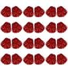 Chivao 24 Pcs Cheerleading Pom Poms, Metallic Foil Handle Cheer Squad Team Spirited Fun for Party, Sports Dance Cheer, 30 Grams Weight Each(Red) view 1