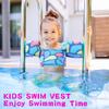 Double Couple Toddler Swim Vest with Sleeves Cartoon Adjustable Strap Swimming Jacket Pool Floaties for Kids 20-50 Pounds Boys and Girls Child view 3