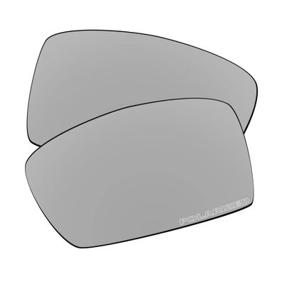 EZReplace Lenses Replacement for Oakley Deviation OO4061 Sunglasses (Polarized Lenses) - Fits Oakley Deviation Frame (Updated Polycarbonate Metal Silver)