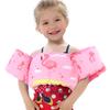 Double Couple Toddler Swim Vest with Sleeves Cartoon Adjustable Strap Swimming Jacket Pool Floaties for Kids 20-50 Pounds Boys and Girls Child view 1