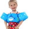 Double Couple Toddler Swim Vest with Sleeves Cartoon Adjustable Strap Swimming Jacket Pool Floaties for Kids 20-50 Pounds Boys and Girls Child view 1