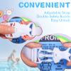 Double Couple Toddler Swim Vest with Sleeves Cartoon Adjustable Strap Swimming Jacket Pool Floaties for Kids 20-50 Pounds Boys and Girls Child view 3