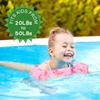 Double Couple Toddler Swim Vest with Sleeves Cartoon Adjustable Strap Swimming Jacket Pool Floaties for Kids 20-50 Pounds Boys and Girls Child view 3