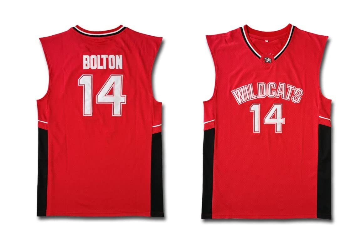 Zac E Troy Bolton East High School Wildcats Retro Basketball Jersey Stitched