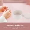 Cabilock Storage Box Ceramic Jewelry Box Mini Round Porcelain Ring Holder Home Decor Organizer view 2