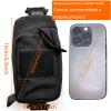 Backpack Shoulder Strap Accessory Pouch, Mini Tactical Molle Bag Multifunctional Military EDC Tool Pockets for Belt, Compact Pouchs for Outdoor Sport Hunting, Doesn't fit Cell Phones(Black) view 2