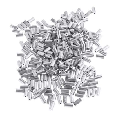 100PCS Fishing Single Barrel Aluminium Crimp Sleeves for Monofilament Line1/1.2/1.4mm (1.4mm)