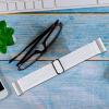 TryBest Woven Nylon Band Compatible with Fitbit Charge 2, Women Men Nylon Sport Wristband Adjustable 5.3-8.3 inch Soft Elastic Knit Strap Compatible with Fitbit Charge 2 - White view 3