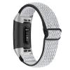 TryBest Nylon Band Compatible with Fitbit Charge 2, Women Men Nylon Sport Wristband Adjustable 5.3-8.3 inch Soft Elastic Knit Strap Compatible with Fitbit Charge 2 - Black+White view 1