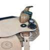 Y&Z- Ride With Time Premium Leather Western Barrel Racing Trail Equestrian Pony & Adult Horse Saddle, Size 10 to 18 inches Seat Available (12" Inches, Blue) view 3