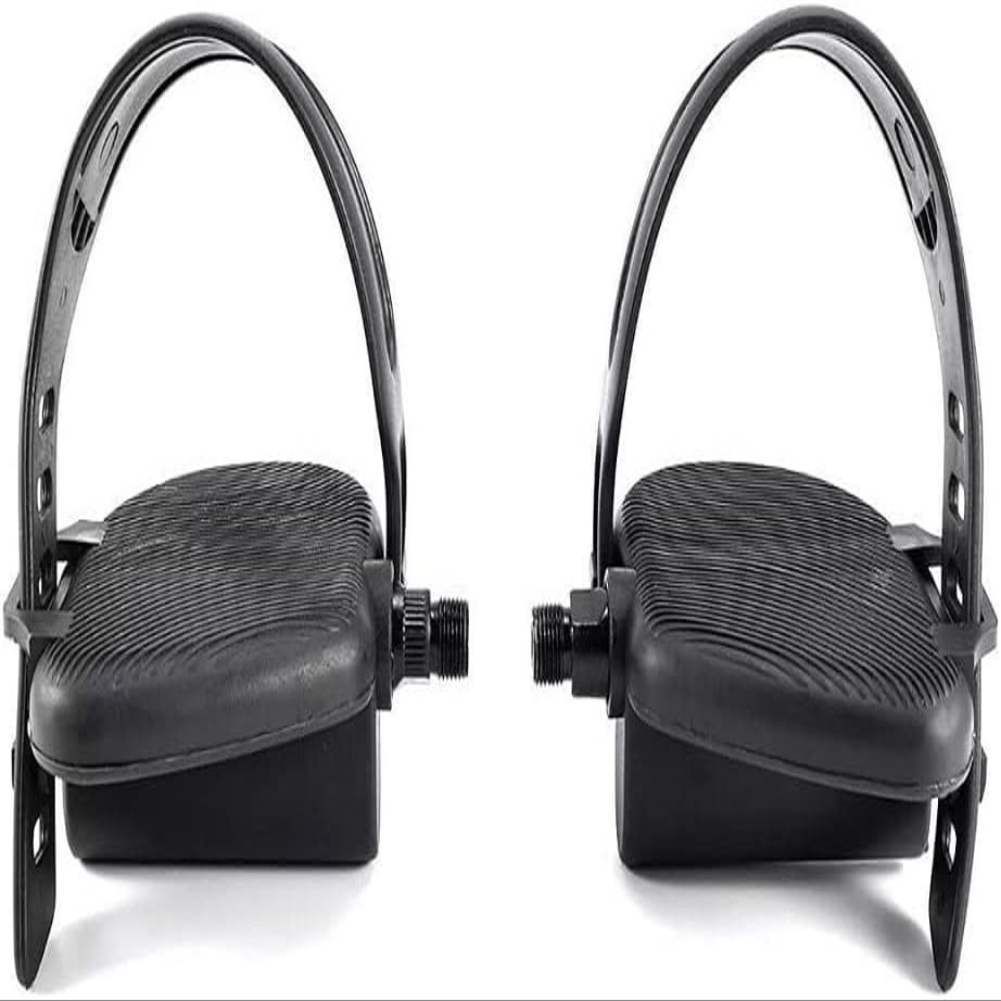 Left & Right Foot Pedal with Strap TF-Pedalset Part 9RB0076 Exercise Bike, Replacement Part, Durable Repair Component, Secure Fit