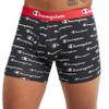 Champion Men's Cotton Stretch Boxer Brief, Black/Oxford Grey Heather/Black Script Logo, 2XL view 2