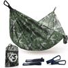 Foxelli Camping Hammock  Ultralight Hammock for Backpacking, Hiking, Festivals, Travel - Easy Setup with Tree-Friendly Ropes & Steel Carabiners, Heavy Duty Parachute Nylon view 1