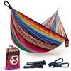 Foxelli Camping Hammock  Ultralight Hammock for Backpacking, Hiking, Festivals, Travel - Easy Setup with Tree-Friendly Ropes & Steel Carabiners, Heavy Duty Parachute Nylon view 1