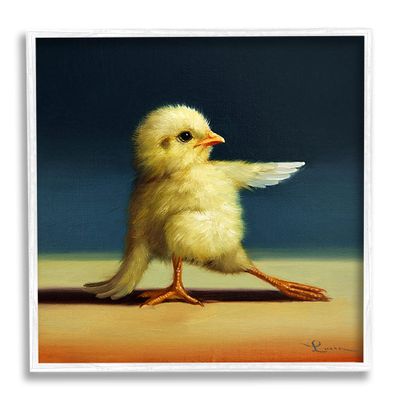 Stupell Industries Yoga Chicks Funny Animal Painting Twisted Warrior