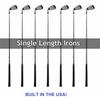 AGXGOLF Men's Right Hand Senior Flex, 2X-Tall Length +2.0 inch Same Length Tour Irons Set w/Graphite Shafts; AGXGOLF One Swing 4-9 Irons + Pitching Wedge + Bonus Sand Wedge, USA Built view 2