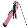 Orlimar Pitch n Putt Lightweight Sunday Golf Bag with Stand, Ultra-Light Carry Design, Two-Way Divider Top, Shoulder Strap, Compact Carry Golf Bag for Women, Plaid Poly Blush Pink view 1