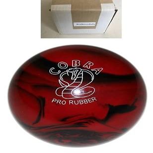 BuyBocceBalls - EPCO Duckpin Bowling Balls - (4 3/4 inch- 3lbs. 10oz.) - Single - Cobra Pro Rubber - Red & Black - Made in USA
