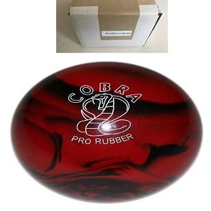 BuyBocceBalls - EPCO Duckpin Bowling Balls - (4 3/4 inch- 3lbs. 10oz.) - Single - Cobra Pro Rubber - Red & Black - Made in USA