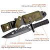 Snake Eye Tactical Fixed Blade Survival Knife, 13-Inch Overall (Black) view 2