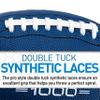 Franklin Sports Youth Pee Wee Kids Footballs- Synthetic Leather Youth Football for Kids - Outdoor All-Weather Balls - Extra Grip Ball - 1 Pack - Blue + White view 3