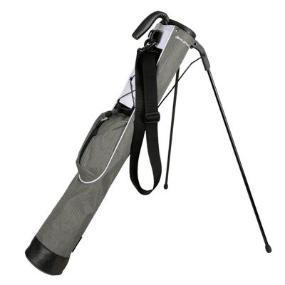 Orlimar Pitch n Putt Lightweight Sunday Golf Bag with Stand, Ultra-Light Carry Design, Two-Way Divider Top, Shoulder Strap, Compact Carry Golf Bag for Men & Women, Plaid Poly Smoke Gray