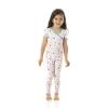 KicKee Pants Print Pajamas Set, Short Sleeve Kimono Style PJs with Scallop Edge, Ultra Soft and Snug Fitting (Macaroon Floral Vines - 2T) view 1