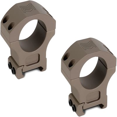 Monstrum Precision Picatinny Scope Rings | 1 inch Diameter | 1.35 inch Height | Flat Dark Earth