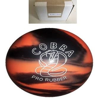 BuyBocceBalls - EPCO Duckpin Bowling Balls - (4 3/4 inch- 3lbs. 10oz.) - Single - Cobra Pro Rubber - Orange & Black - Made in USA