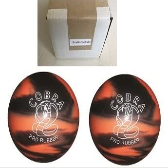 BuyBocceBalls - EPCO Duckpin Bowling Balls - (4 3/4 inch- 3lbs. 10oz.) - Pack of 2 - Cobra Pro Rubber - Orange & Black - Made in USA