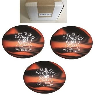 BuyBocceBalls - EPCO Duckpin Bowling Balls - (5 inch- 3lbs. 12oz.) - Pack of 3 - Cobra Pro Rubber - Orange & Black - Made in USA