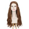 M MISS U HAIR Women Long Wavy Brown Wigs with Braid Princess Renaissance Hippie Cosplay Party Wig view 1