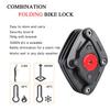 Folding Bike Lock with 2 Keys - Anti Theft Strong Security Bicycle Locks, Anti Drill & Pick Cylinder - Foldable Bike Lock with Mounting Bracket (2.8 ft/1.4lb) view 3