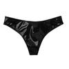 Yihuimin Women's Shiny Metallic High Cut Bikini Briefs Low Rise Panties Underwear Black Large view 4