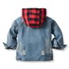 Baby Jean Jacket Infant Newborn Denim Jacket Coat Cowboy Outwear Ripped Toddler Lumberjack Buffalo Plaid 1st Christmas Outfit Photoshoot Kids Girls Boys Fall Outfits Winter Hoodie Clothes Red 2-3T view 3