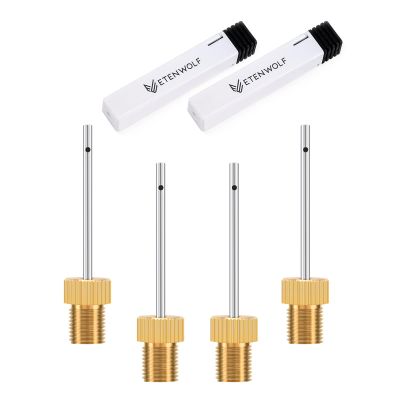 ETENWOLF 12 Pack Brass Ball Pump Needles with Storage Case, No Break Heavy Duty Air Pump Needles for Balls, Stainless Steel Body