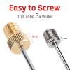 ETENWOLF 12 Pack Brass Ball Pump Needles with Storage Case, No Break Heavy Duty Air Pump Needles for Balls, Stainless Steel Body view 4