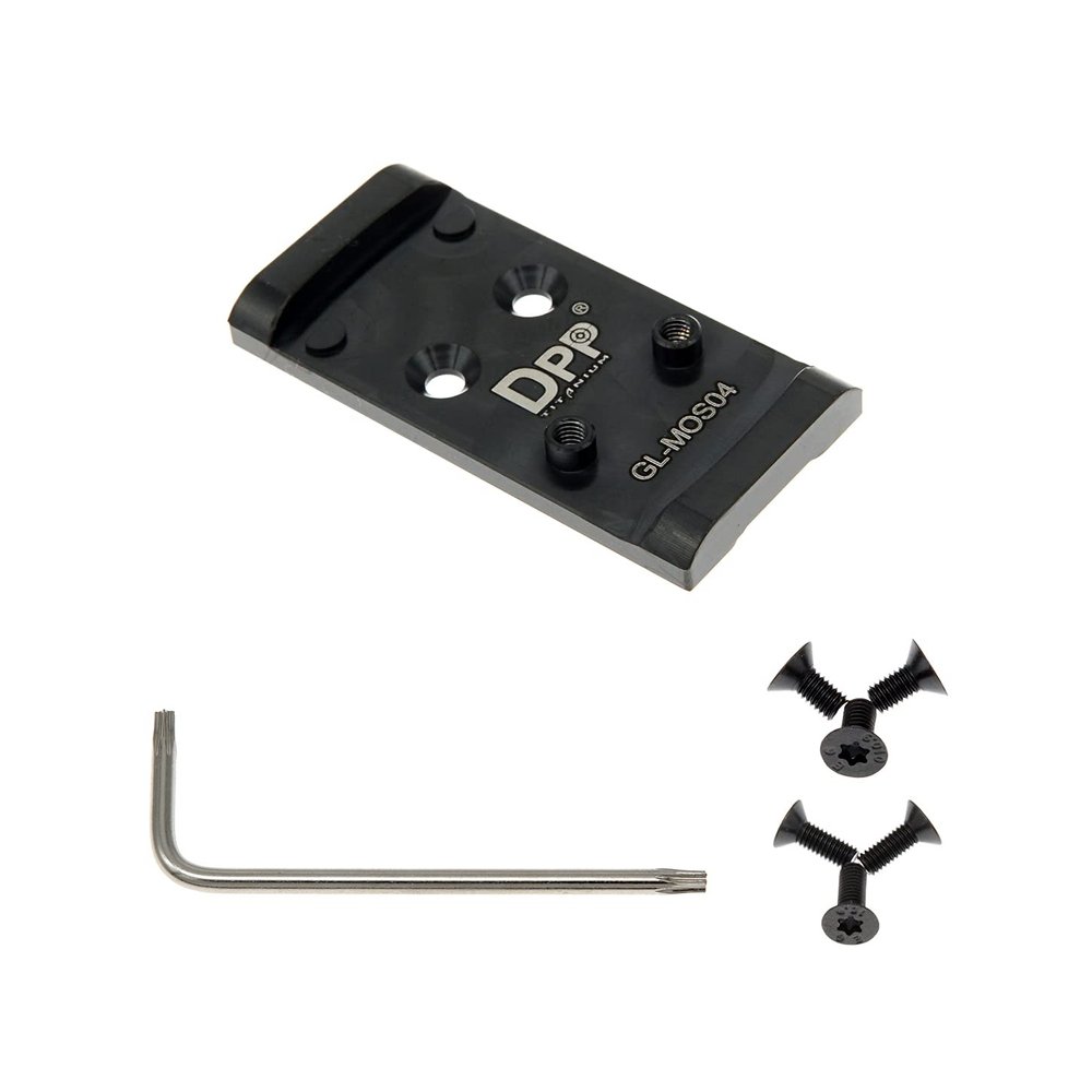 DPP Titanium Adapter Plate for Glock 17 19 MOS Holosun 407K/507K/EPS Carry/EPS/RomeoZero