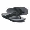 MEGNYA Comfotr Mens Orthotic Flip Flops Thong Sandals for Flat Feet Plantar Fasciitis with Arch Support Soft Toe-Post Slippers Indoor black&grey Size 10 view 1