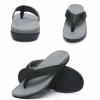 MEGNYA Comfotr Mens Orthotic Flip Flops Thong Sandals for Flat Feet Plantar Fasciitis with Arch Support Soft Toe-Post Slippers Indoor black&grey Size 10 view 4