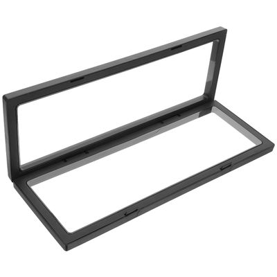balacoo Transparent Floating Display Stand 11.81 Inch 3D Shadow Box Case for Jewelry Coins Medallions with Clear Acrylic Pe Film Holder for Home and Store Decoration